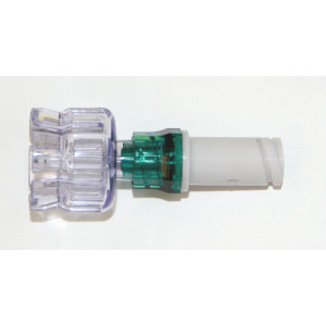 Needle-free vial access cap with Bionector